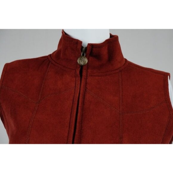 Outback Trading Company Faux Suede Fleece Lined Front Zip Vest Women’s Size S - Picture 2 of 9